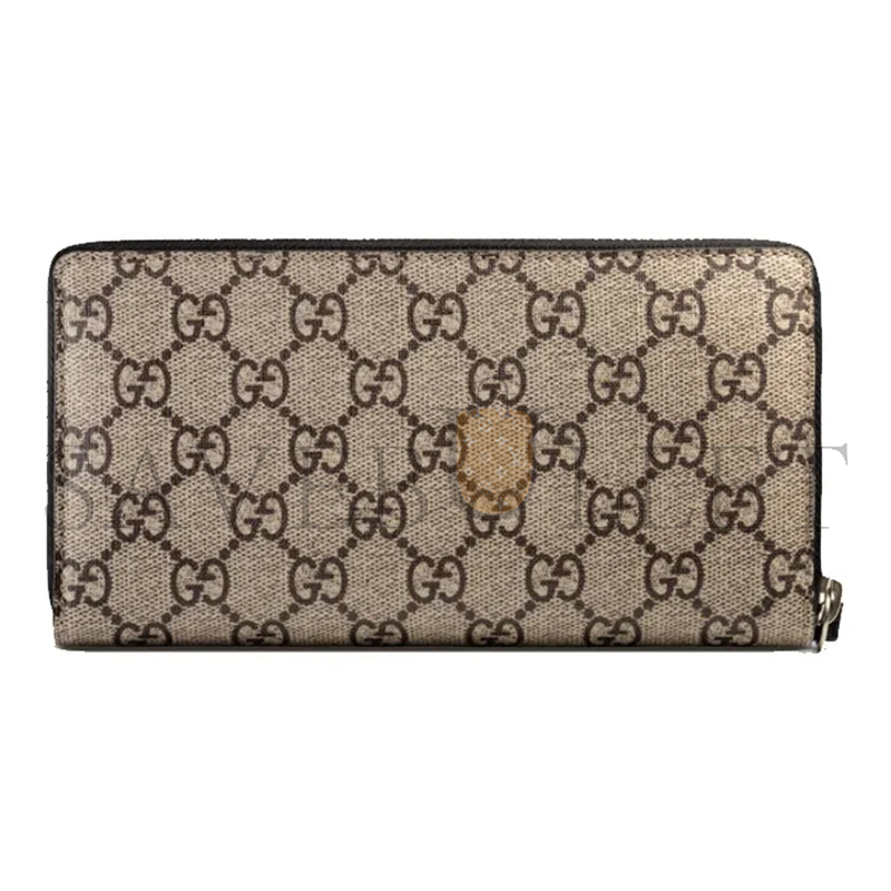 GUCCI GG SUPREME ROUND ZIPPER LONG WALLET 451273 (19*10*2.5cm)